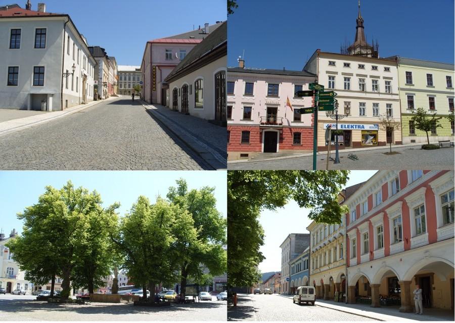 Pierwsze zdjęcie Ryjek wjeżdża do Kralik i cały rynek tego pięknego miasta.