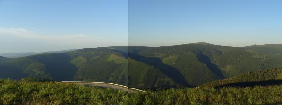 I jeszcze jedna panorama oświetlona zachodzącym słońcem.