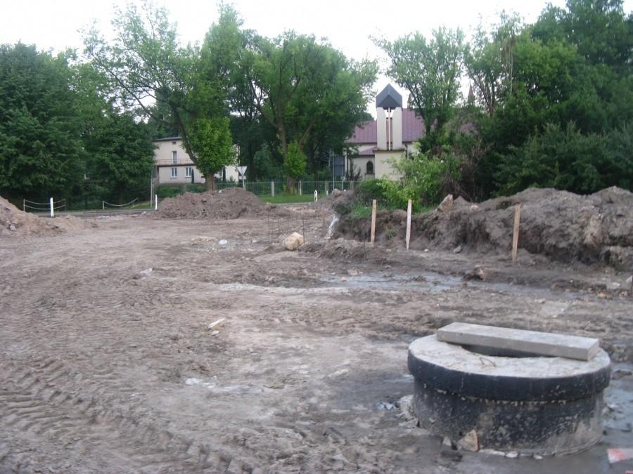 Budowa ronda w Łośniu