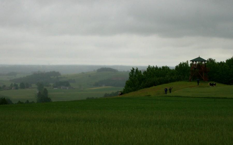Widok w czasie podjazdu i pogoda do bani