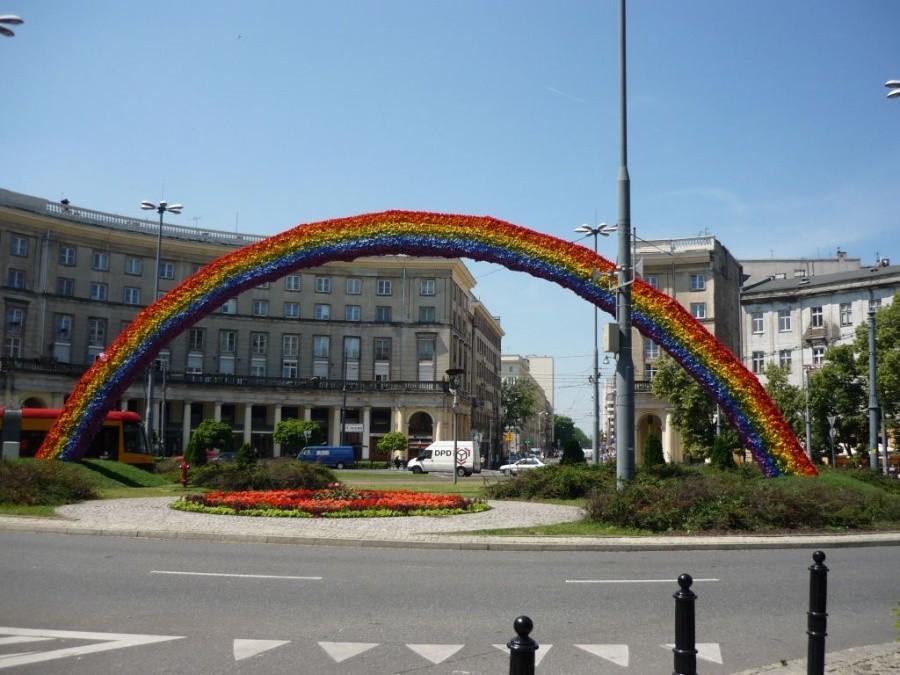 Tęcza na Placu Zbawiciela