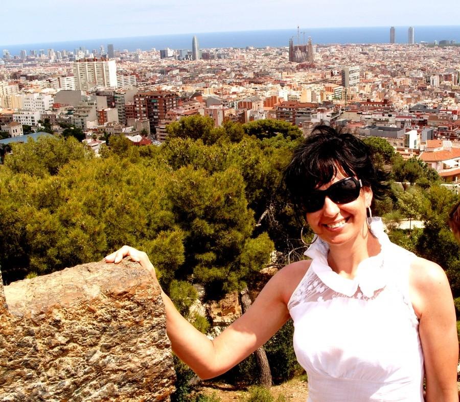 Ja w Park Güell - punkt widokowy