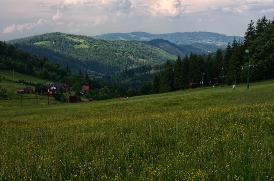 Widok z przełęczy Salmopolskiej