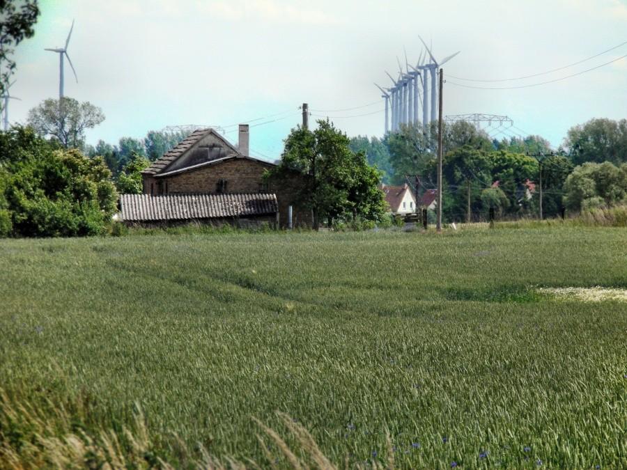 Jak widać na załączonym obrazku nasi sąsiedzi nie boją się instalowania wiatraków prądotwórczych.