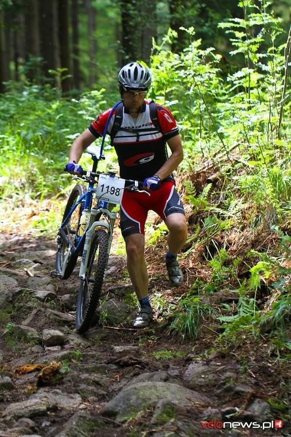 Karpacz 2012, na niektórych fragmentach poddawałem się i prowadziłem rower :(