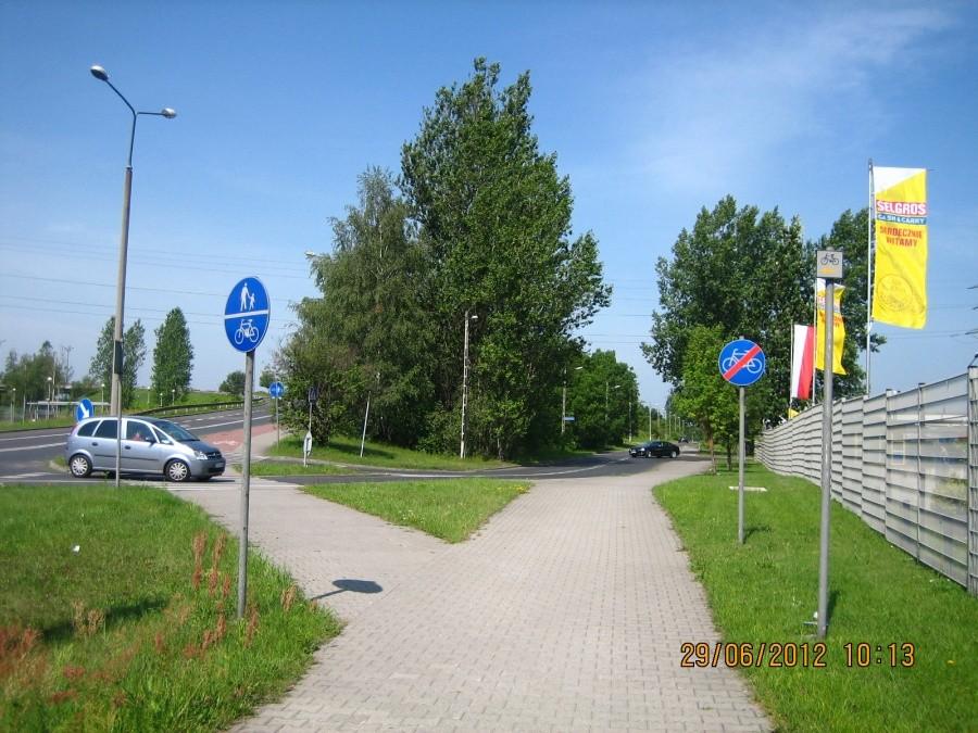 absurdoznakowanie "ścieżek rowerowych" w Szopienicach