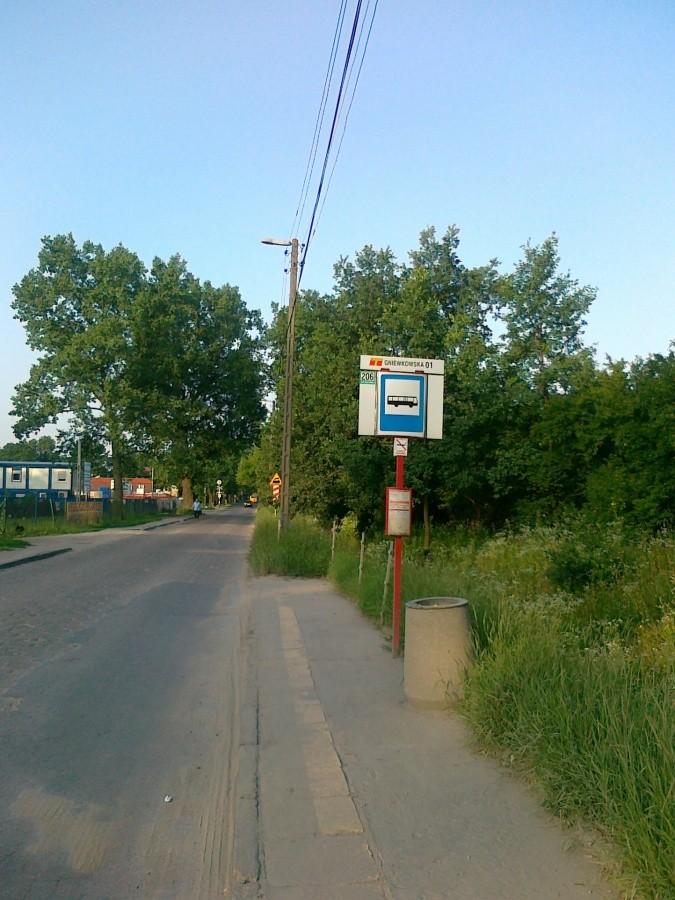 Przystanek 206 przy ul .Potrzebnej