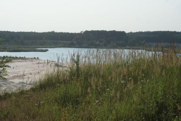 wielka piaskownica, zalana wodą, tzw. turkusowe morze - Kopalnia Biała Góra