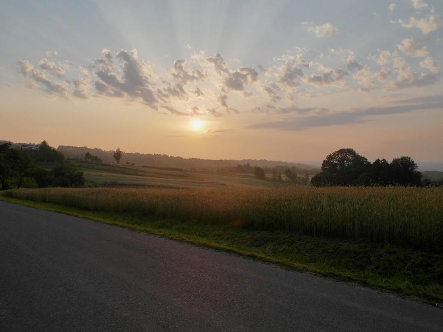 Wschód słońca w okolicach Zawady