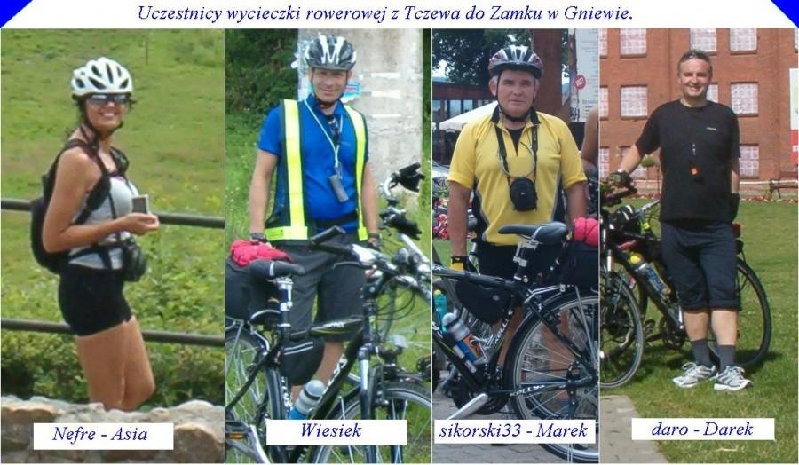 Nasza ekipa z wycieczki rowerowej z Tczewa do Zamku w Gniewie.
