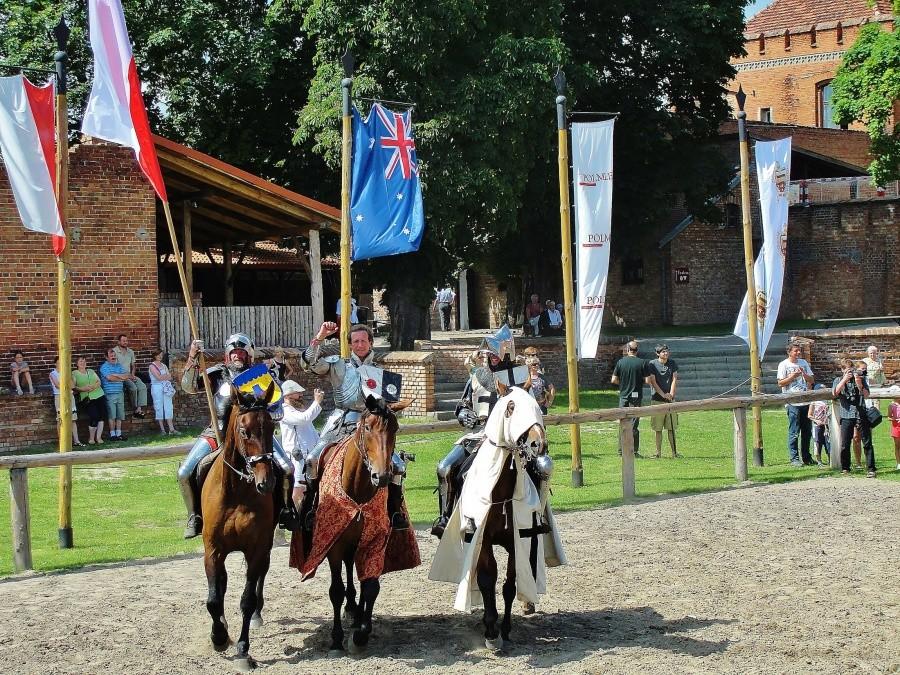 Uczestnicy turnieju rycerskiego-Gniew.