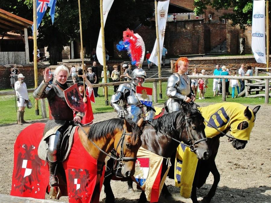 Uczestnicy turnieju rycerskiego-Gniew.