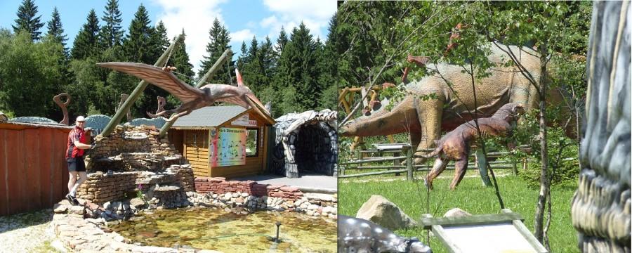 Pod Szczelińcem odwiedziliśmy miasto czy to wioskę dinozaurów, kurcze nic Ryjka nie chciało wszamać a tak namawiałem pterodaktyla ;).