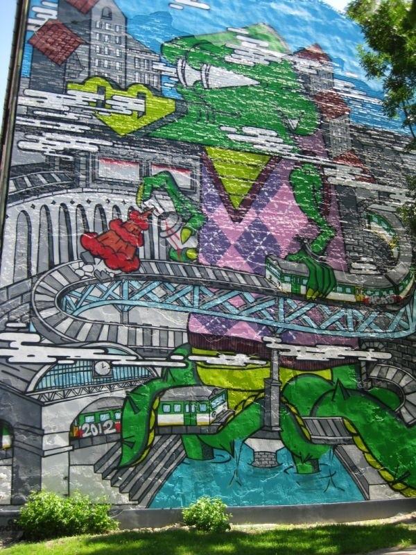 Mural przy ul. Wolskiej