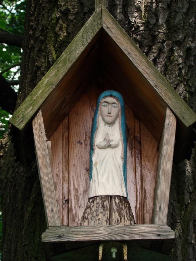 Kapliczka nadrzewna między Drożowem a Drożyną