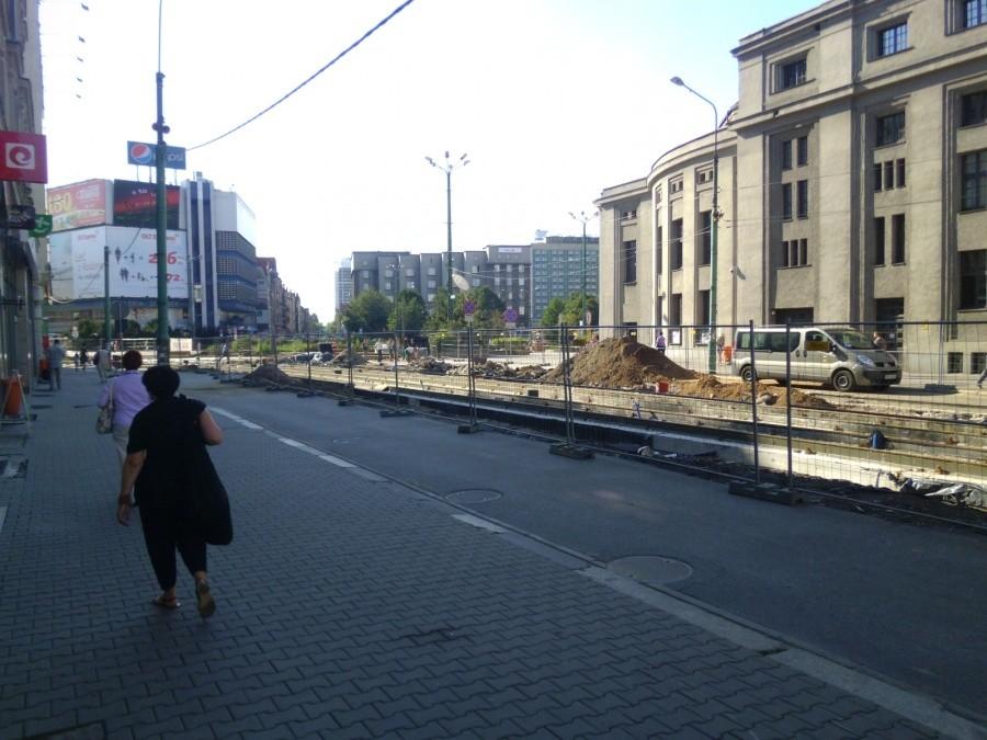 Rozkopany rynek w centrum Katowic