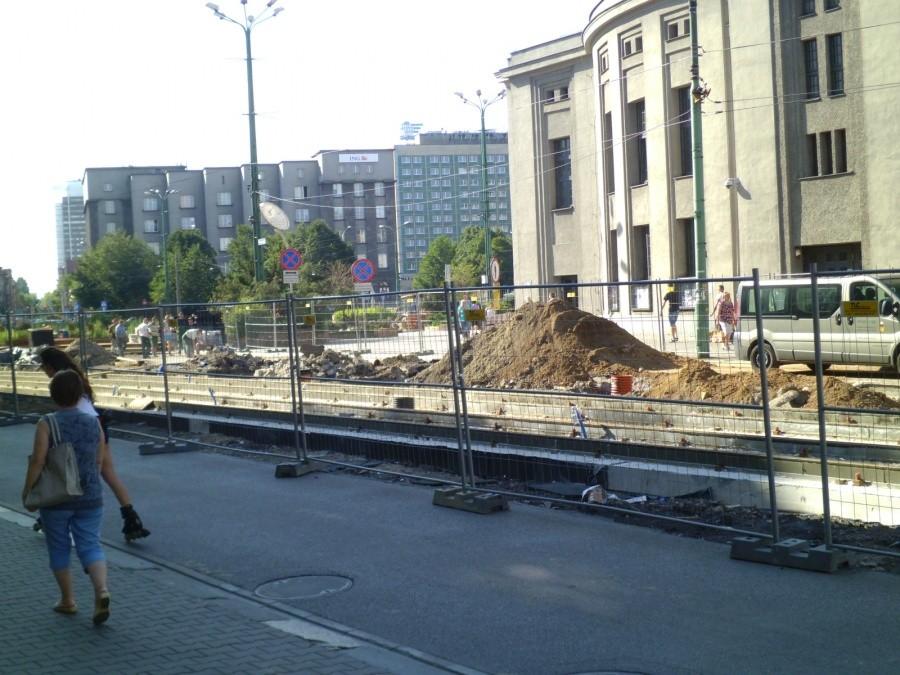 Rozkopany rynek w centrum Katowic