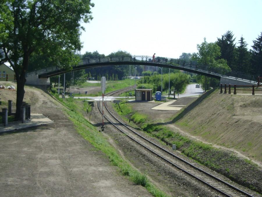 Fajna kładka nad torami kolejowymi