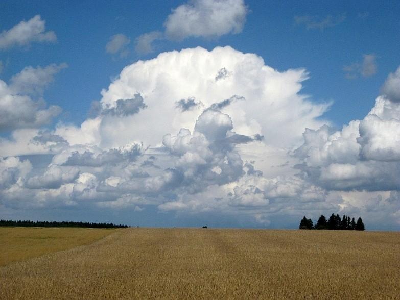groźne chmury się kłębiły
