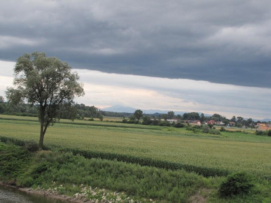 Widok z wiaduktu w Olzie