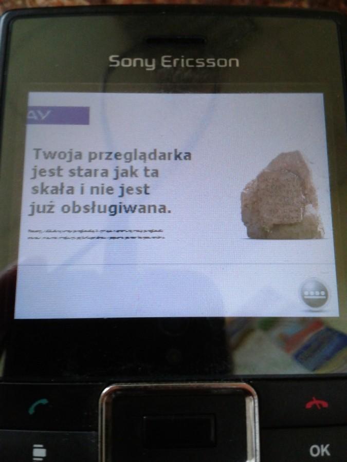 Przeglądarka stara, jak skała