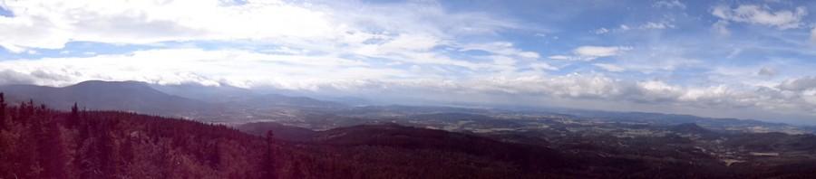 panorama na kotlinę jeleniogórską
