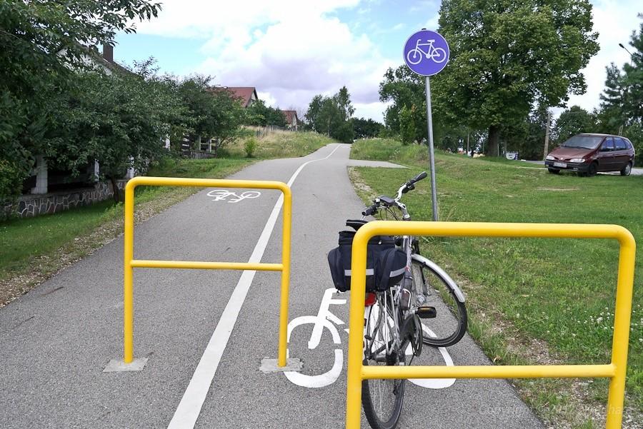 początek rowerowej autostrady w Wilkasach