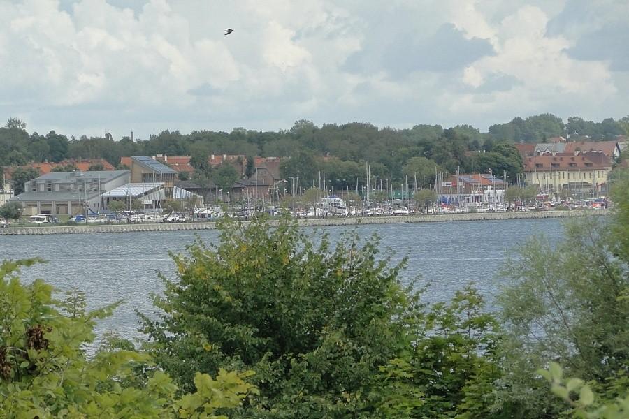 Pięknie widać port w Giżycku