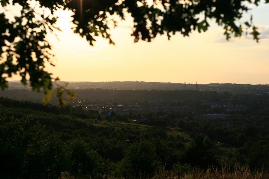 Widok z górki na Zalesiu