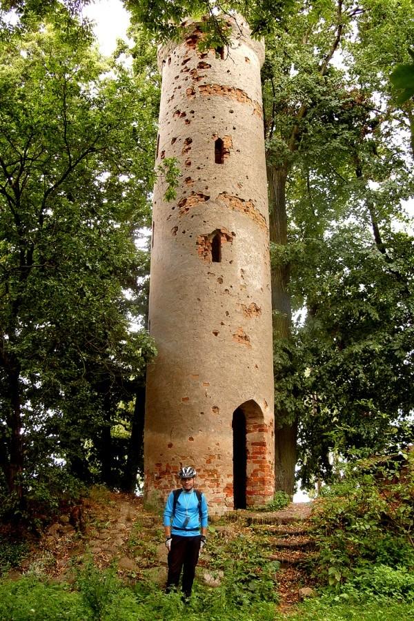 Wieża przy pałacu w Gąsiorkach