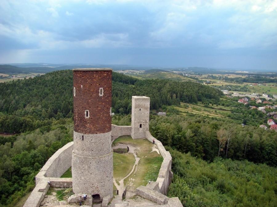 Widok z wieży zamkowej w Chęcinach