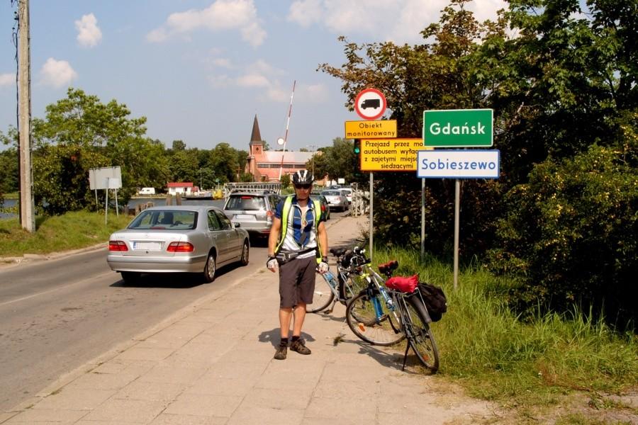 Wjazd na Wyspę Sobieszewską