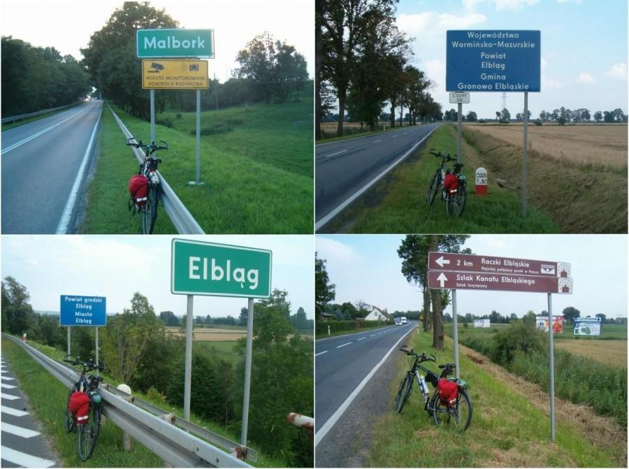 Rowerówka-Tczew-Malbork-Elbląg i powrót. Tablice informacyjne.