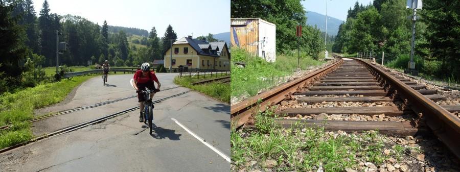 Ryjek i Anamaj wręcz przelatują przez przejazd w Mala Morava.