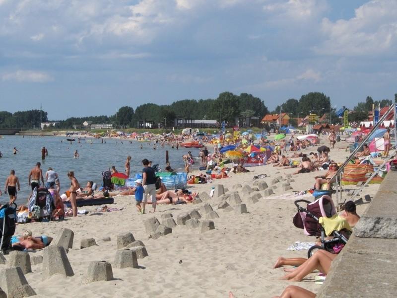 Hel - plaża od strony zatoki