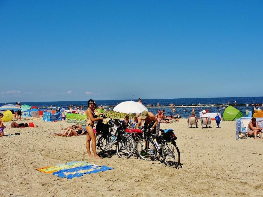 Na plaży w Jantarze.