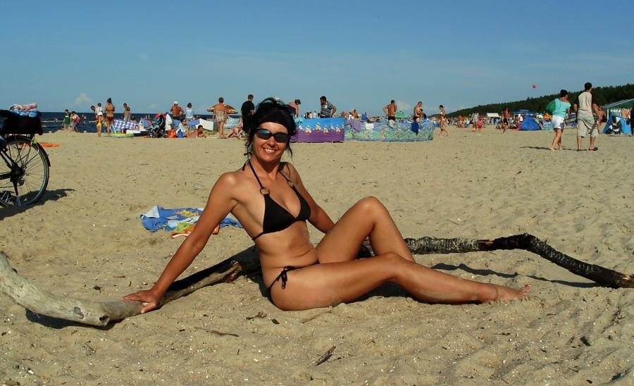 Ja na plaży w Jantarze