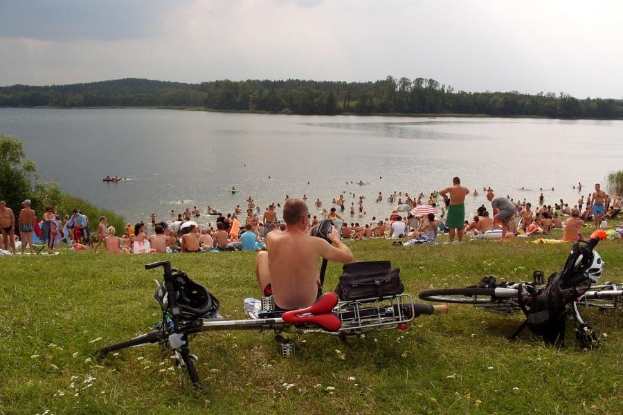 Plaża nad Jeziorem Godziszewskim w Siwiałce