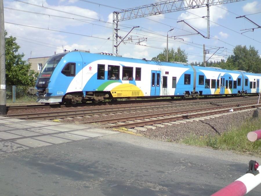 Szynobus na drodze do goleniowa