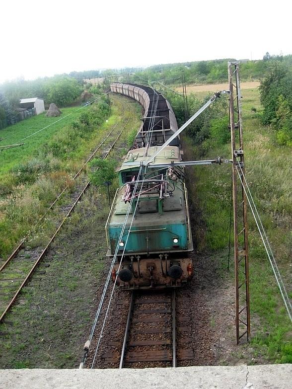 Ślesin - tą kolejką wożą towar z kopalni