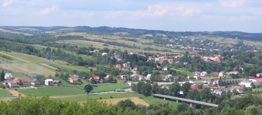 Dynów widziany z wiaty