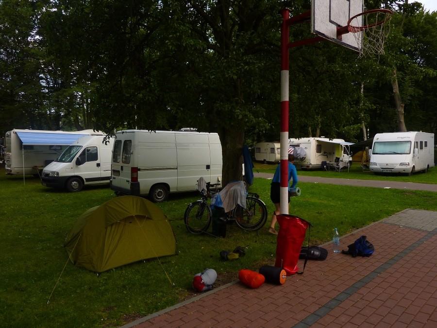 Poranek na kempingu w Kołobrzegu