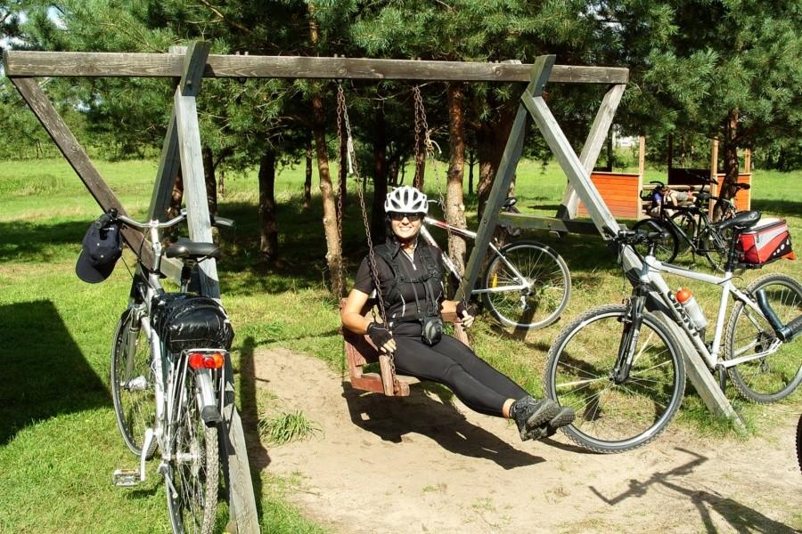 Odpoczynek w miejscowości Czarne nad rzeką Wdą