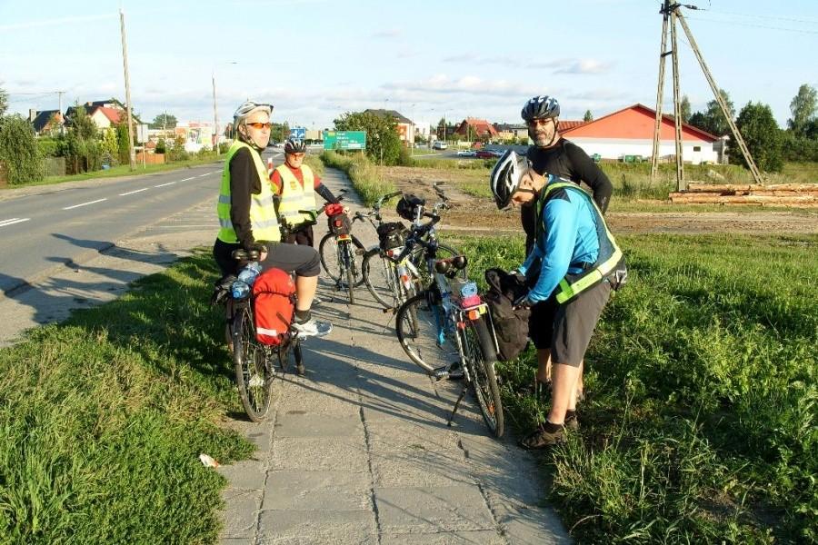 15-Kociewsko-Borowiacki Rajd Rowerowy. Droga powrotna. Krótki postój w Zblewie.