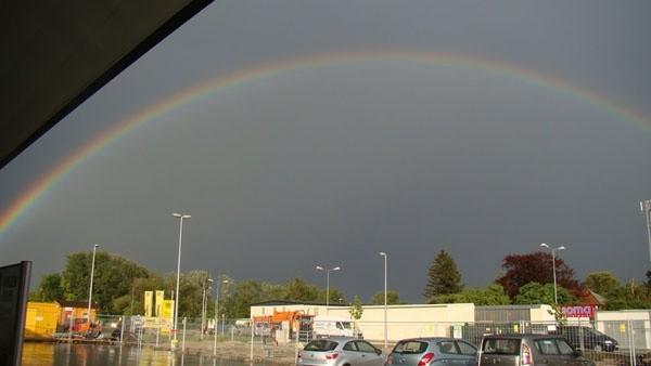 Złapała nas burza, po której wyszła bardzo ładna tęcza