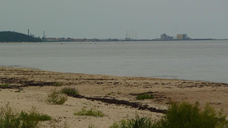 W oddali widać port w Rønne
