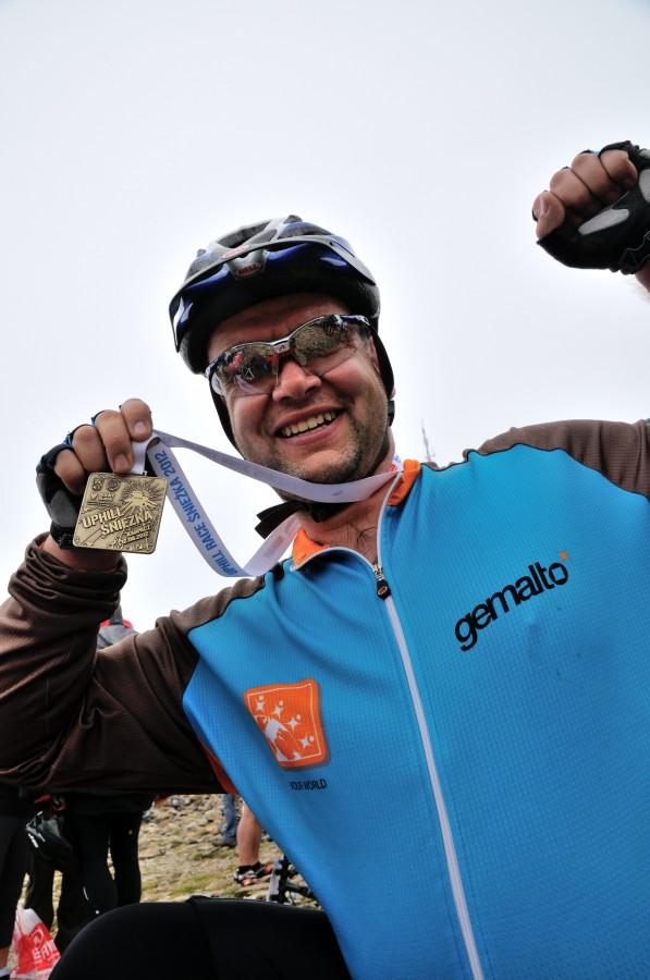 Szczęście na szczycie - dostałem nawet medal zdobywcy :-)