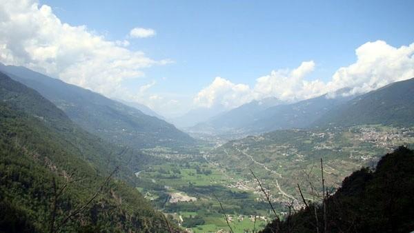 Widok z podjazdu na Passo Aprica
