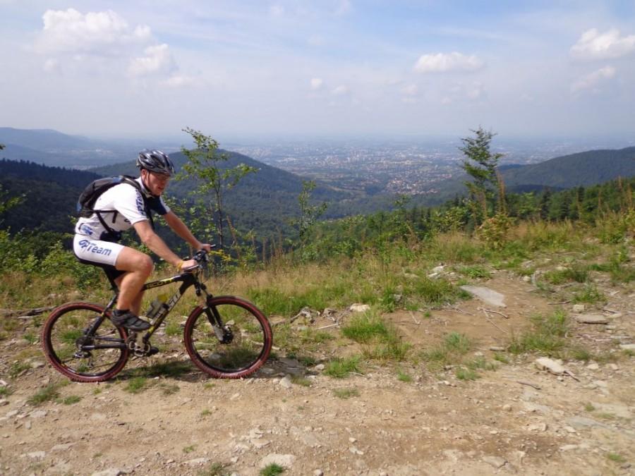 w tle widoczek na Bielsko