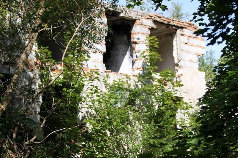 ruiny na skraju lotniska Kluczewo